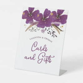 Expositor En L Flores de color morado tarjetas y regalos