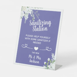 Expositor En L Flores gentiles románticas boda covid sanitizando