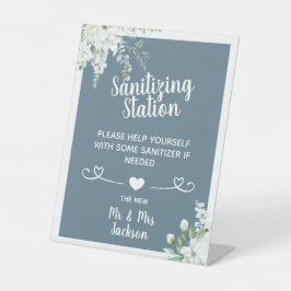 Expositor En L Flores gentiles románticas boda covid sanitizando 