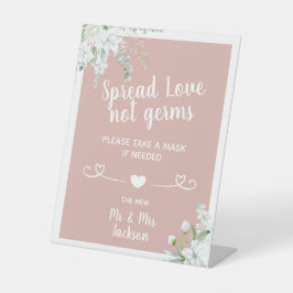 Expositor En L Flores gentiles románticas boda máscara de segurid