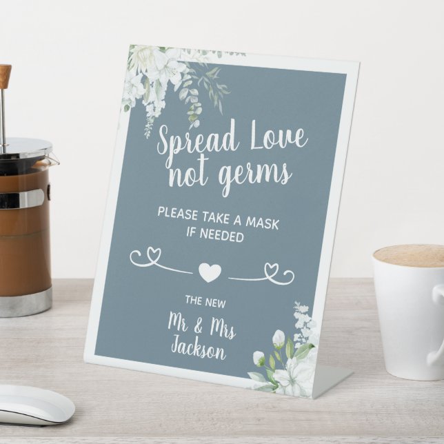 Expositor En L Flores gentiles románticas boda máscara de segurid (In Situ)