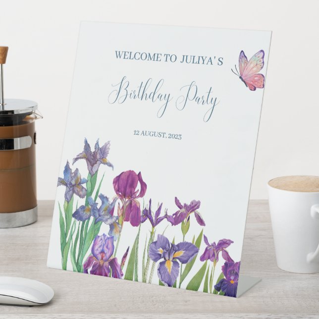 Expositor En L Flores Iris Fiesta de cumpleaños (In Situ)