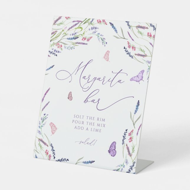Expositor En L Flores moradas Lavender Bar Margarita (Anverso)