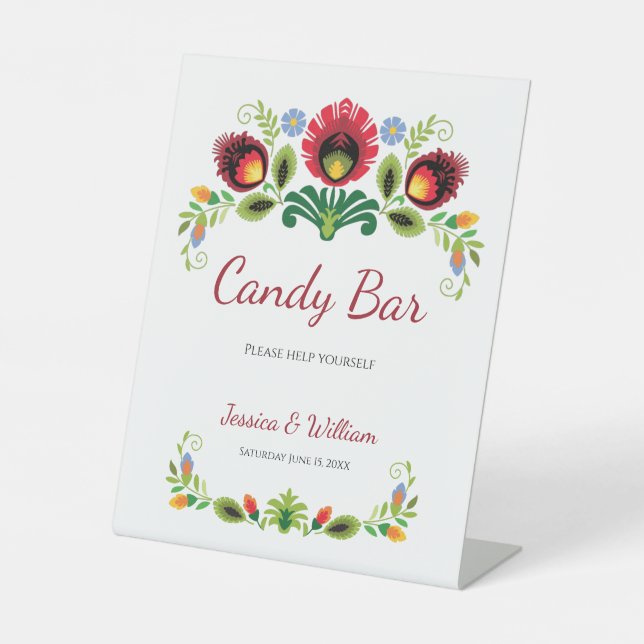 Expositor En L Flores populares polacas rojas (Anverso)