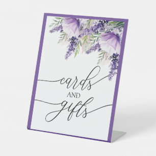 Expositor En L Flores puras de lavanda elegantes Rótulo Regalos