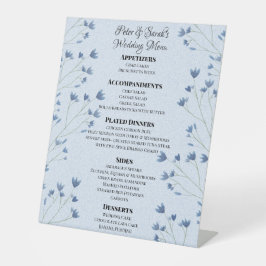 Expositor En L Flores salvajes azules oscuras Delicadas Boda romá