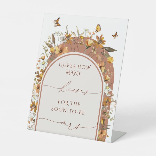 Expositor En L Flores salvajes Bohemias Terracota Ducha de novias (Anverso)