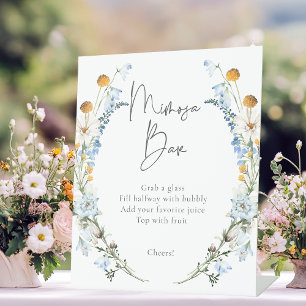 Expositor En L Flores salvajes rusticas azules y mareas ducha Mim