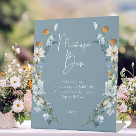 Expositor En L Flores salvajes rusticas azules y mareas ducha Mim