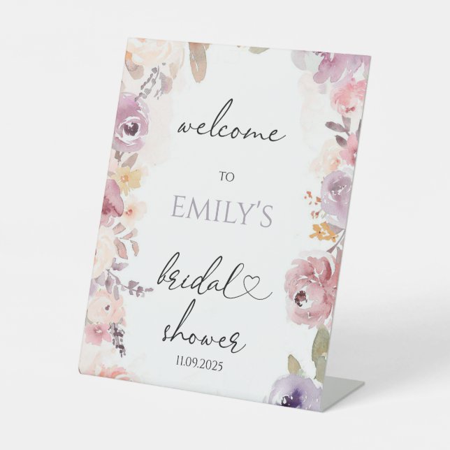 Expositor En L Flores silvestres Bienvenidos a la elegante ducha  (Anverso)