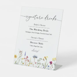 Expositor En L Flores silvestres firma bebe Rótulo peatonal