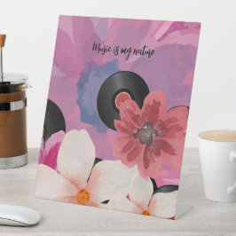 Expositor En L Flores y vinilo