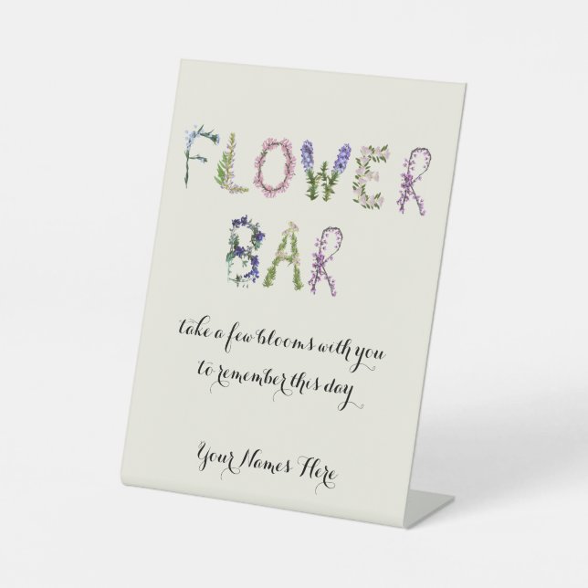 Expositor En L Flower Bar - Bouquet Bar Customizable  (Anverso)