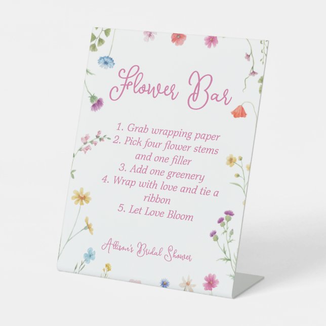 Expositor En L Flower Bar Sign (Anverso)