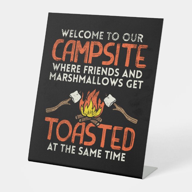 Expositor En L Fogata de camping y malvaviscos (Anverso)