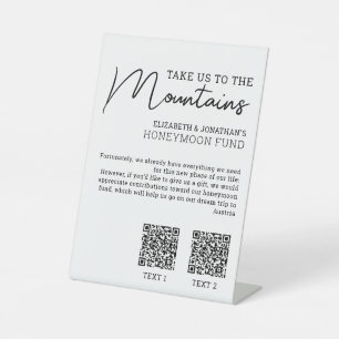 Expositor En L Fondo de luna de miel código qr de efectivo modern