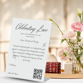 Expositor En L Fondo de Viajes Solicitud de Qr Código Luna de Hon