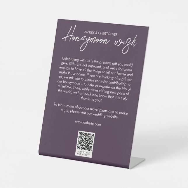 Expositor En L Fondo Mínimo Floral Botánico de Luna de Miel Púrpu (Anverso)