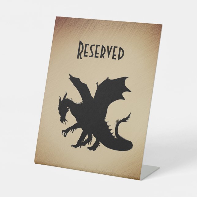 Expositor En L Fondo rústico del Dragón Negro Reservado (Anverso)