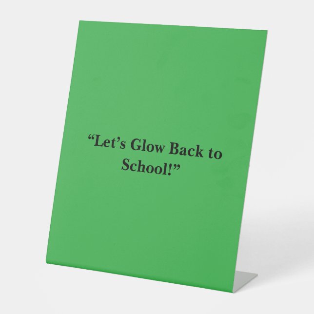 Expositor En L Fondo verde neón plano - Textura escolar (Anverso)