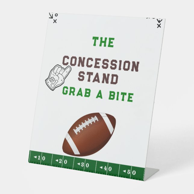 Expositor En L Football First Year Down 1st birthday Fodd sign (Anverso)