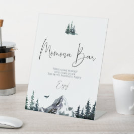 Expositor En L Forest Mountain Baby Shower Moms Bar