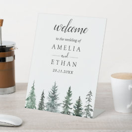 Expositor En L Forest Wintre Watercolor Wedding
