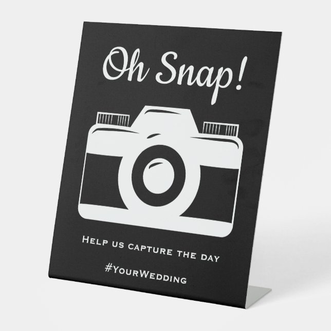 Expositor En L Foto de medios sociales de boda (Anverso)