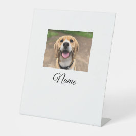Expositor En L Foto de perro gato añadir nombre mascota personali