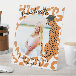 Expositor En L Foto del leopardo de graduación