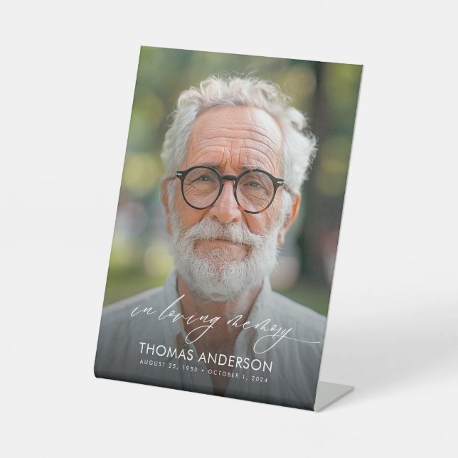 Expositor En L Foto Funeral Moderna En Memoria Amada (Anverso)