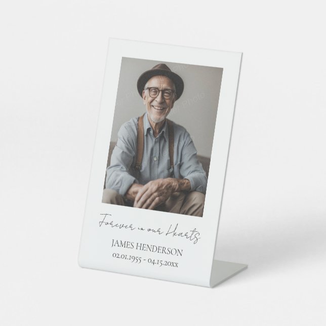 Expositor En L Foto Memorial Simple (Anverso)