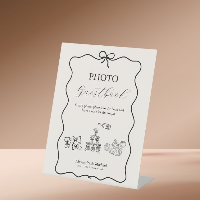 Expositor En L Foto Wavy Whimsical Italiana Doodle Boda (Subido por el creador)