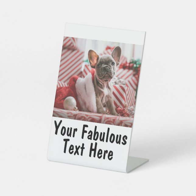 Expositor En L Foto y texto personalizados (Anverso)