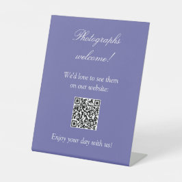 Expositor En L Fotos Bienvenidos Fácil QR Code Lavender Rótulo