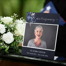 Expositor En L Fotos conmemorativas de la vida en azul funeraria