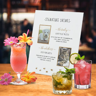 Expositor En L Fotos de bodas con mascotas doradas de bebidas emb