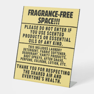 Expositor En L Fragrance-Free Desk Sign