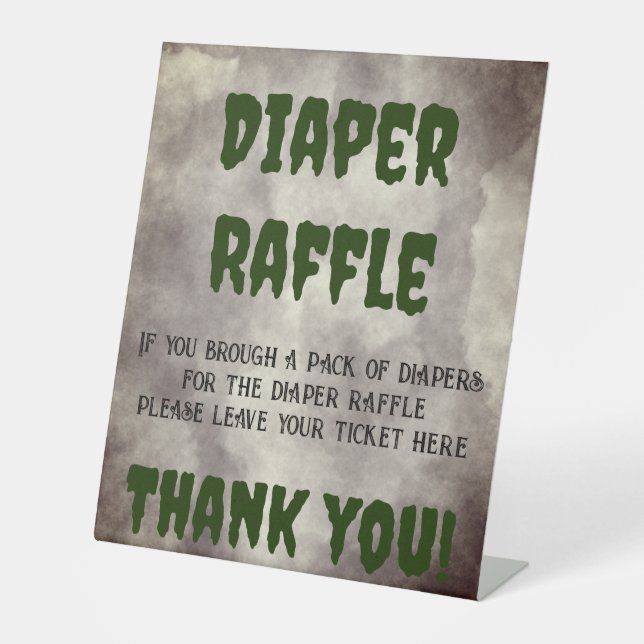 Expositor En L Frankenstein Diaper Raffle (Anverso)