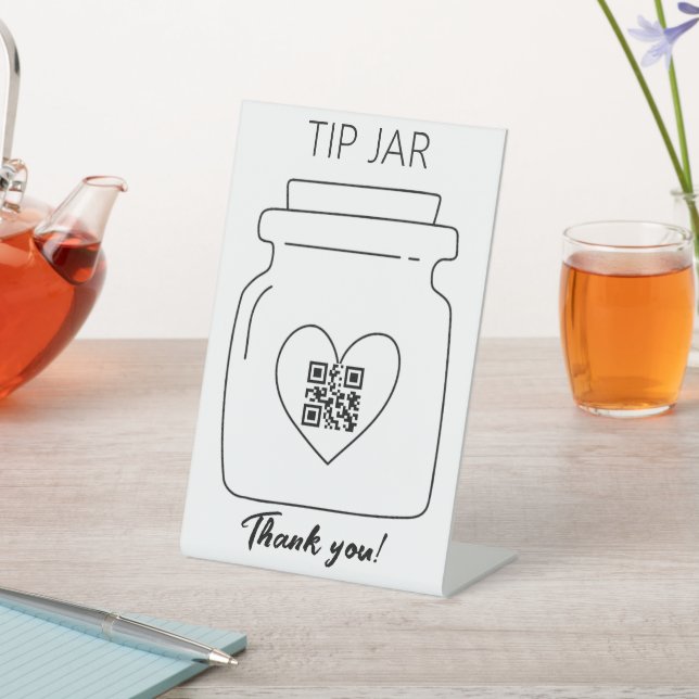 Expositor En L Frasco de punta digital de código QR blanco y prof (In Situ)