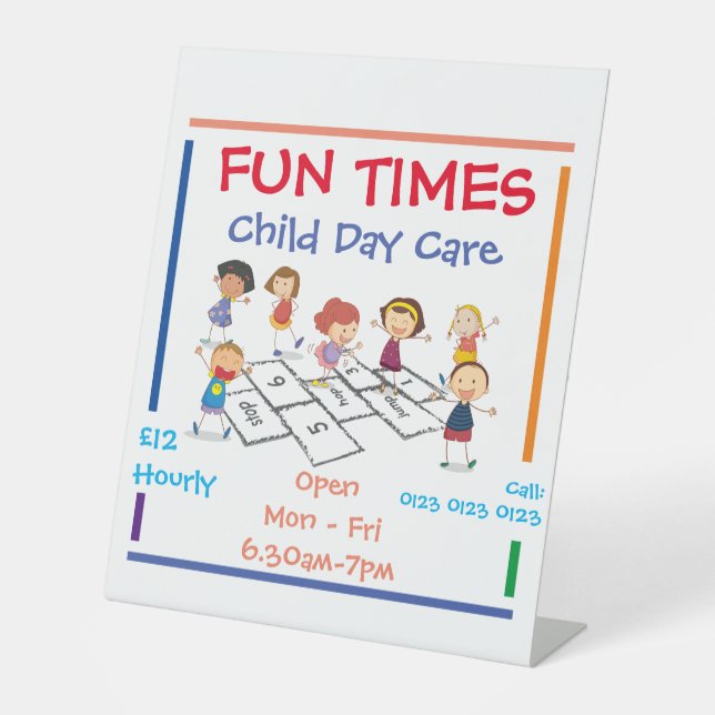 Expositor En L Free Standing Sign - Child Day Care  (Anverso)