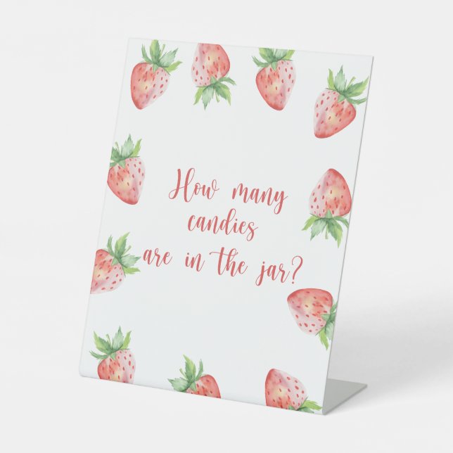 Expositor En L Fresa - adivinen cuántos Posters de caramelos (Anverso)