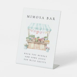 Expositor En L Fresco Del Mercado Ducha De Novias Mimosa Bar