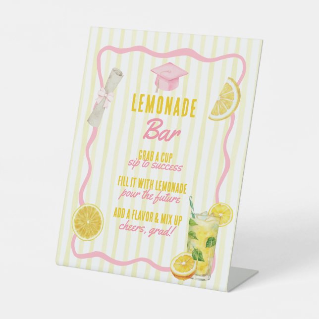 Expositor En L Freshly Graduated Grad Party Lemonade Bar (Anverso)