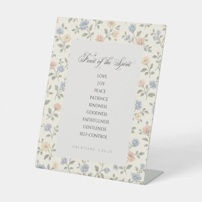 Expositor En L Fruit of the Spirit Galatians 5:22–23 Bible Verse  (Anverso)