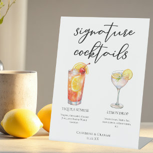 Expositor En L Fruity Garden Wedding Signature Cocktails Menú