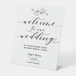 Expositor En L Fuente Swash Caligrafía Bienvenidos a Nuestra Boda