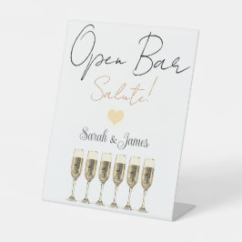 Expositor En L Fun elegante boda números de bar abierto de la bod