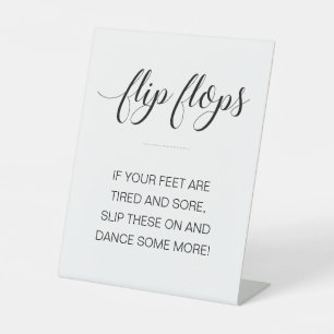 Expositor En L Fun Flip Flops Bailar un poco más de Boda