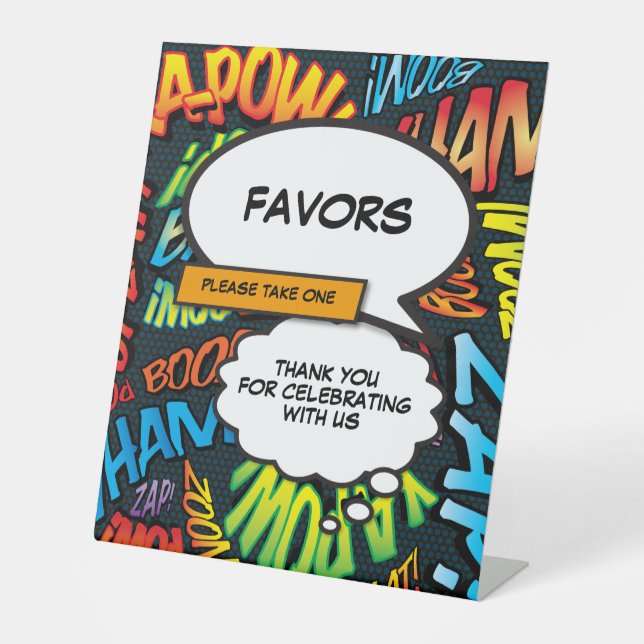 Expositor En L Fun Trendy Comic Book Favors (Anverso)